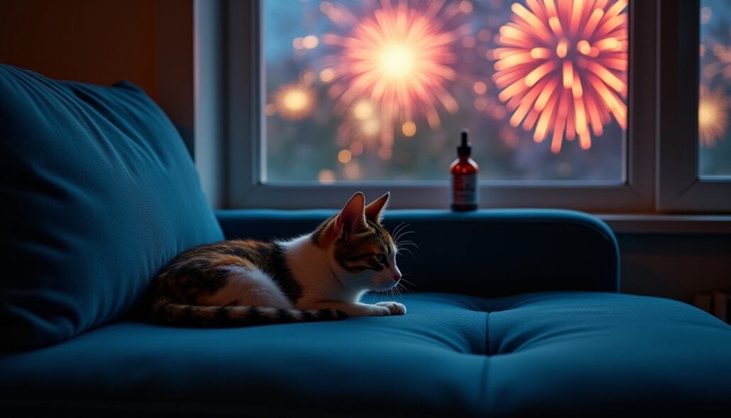 19 CBD fuer Haustiere Linderung bei Feuerwerk Silvesterstress