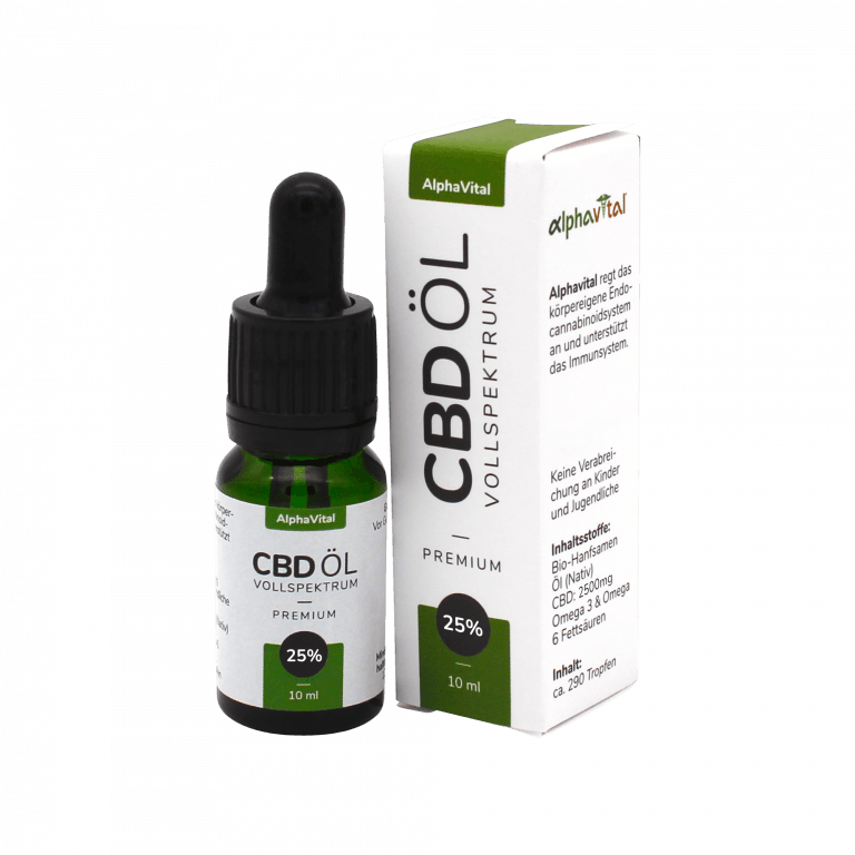 Premium CBD Öl 25% von AlphaVital | Inhalt 10 ml