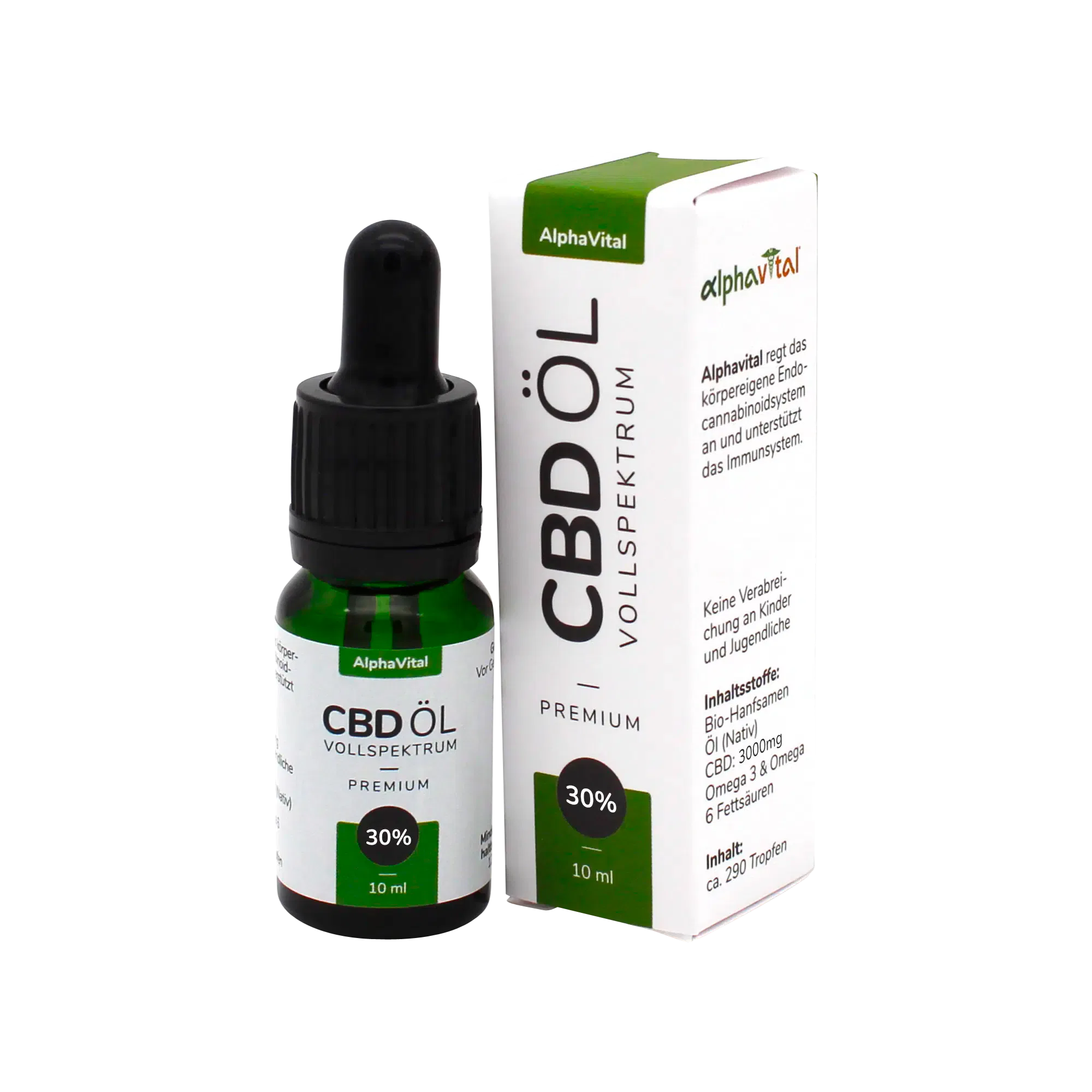 Premium CBD Öl 30% von AlphaVital | Inhalt 10 ml