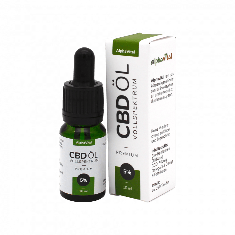 Premium CBD Öl 5% von AlphaVital | Inhalt 10 ml