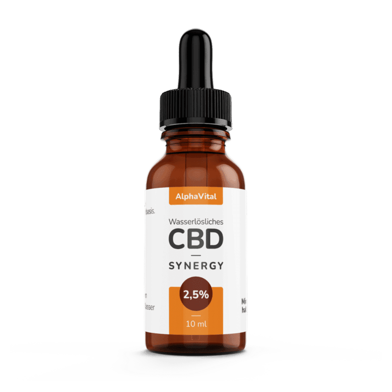 AlphaVital SYNERGY | 2,5% wasserlösliches CBD | THC frei | Inhalt 10 ml