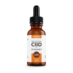 AlphaVital SYNERGY | 2,5% wasserlösliches CBD | THC frei | Inhalt 10 ml