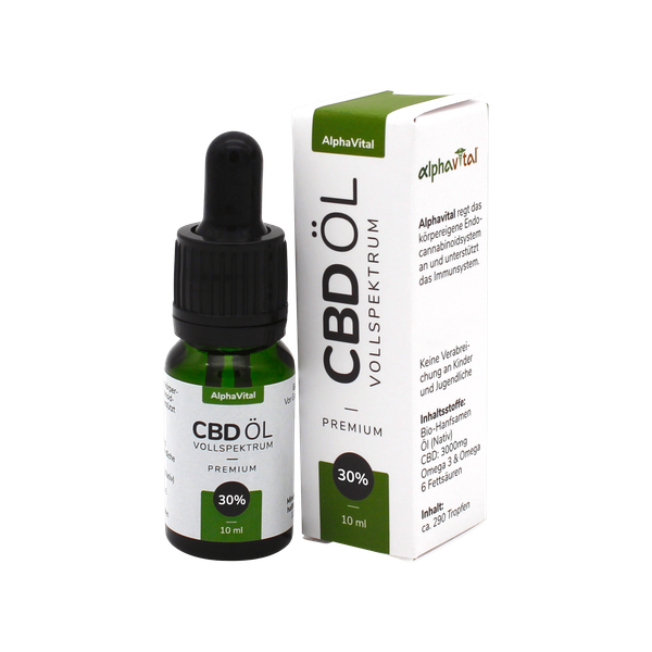Premium CBD Öl 30% von AlphaVital | Inhalt 10 ml